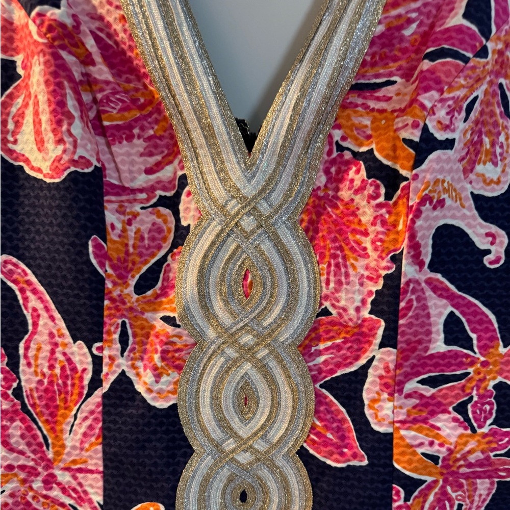 REDUCED TODAY ONY🎈NWT Lilly Pulitzer Dress with Embellished Neckline Shift Dress - Picture 2 of 7